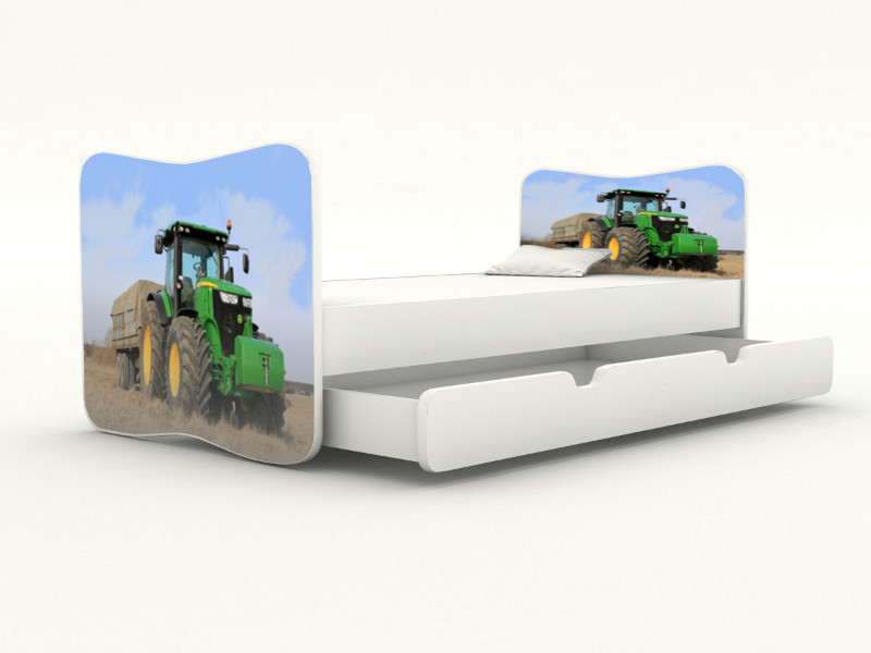 Becks posteľ bez bočnice + úložný priestor Traktor